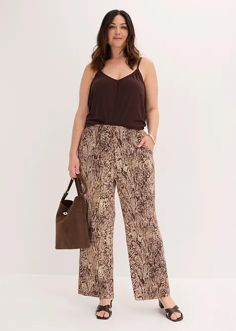 Pantalon fluide en jersey viscose, bonprix