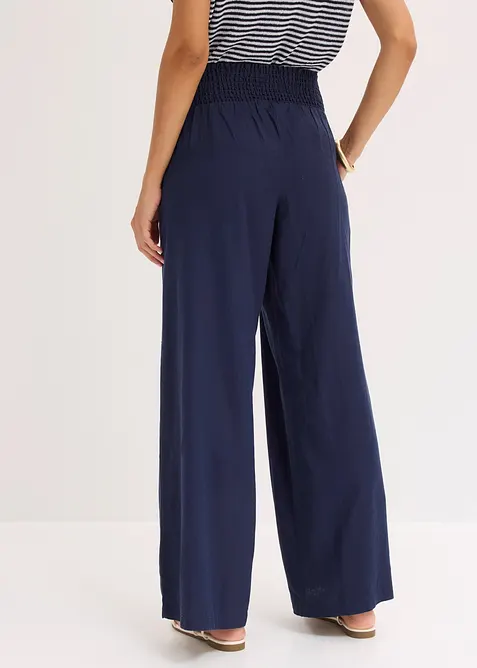 Marlenehose aus luftigem Leinen-Mix, bonprix