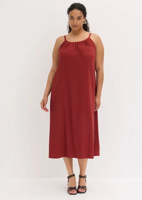Robe l&eacute;g&egrave;re &agrave; bretelles en cr&ecirc;pe, bonprix