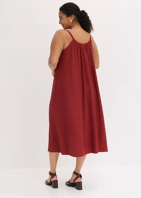 Robe l&eacute;g&egrave;re &agrave; bretelles en cr&ecirc;pe, bonprix