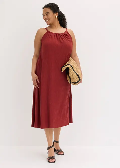 Robe l&eacute;g&egrave;re &agrave; bretelles en cr&ecirc;pe, bonprix