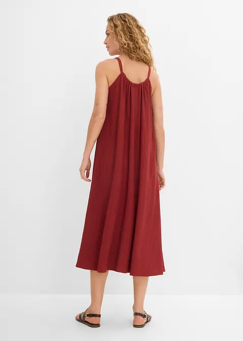 Robe l&eacute;g&egrave;re &agrave; bretelles en cr&ecirc;pe, bonprix