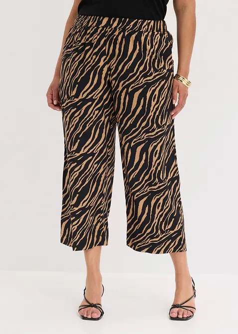 Pantalon en viscose, taille &eacute;lastiqu&eacute;e, bonprix
