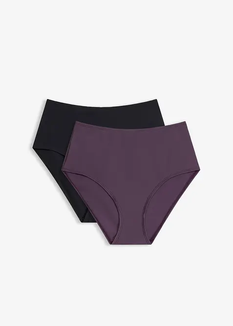 Lot de 2 bas de maillot taille haute, bonprix