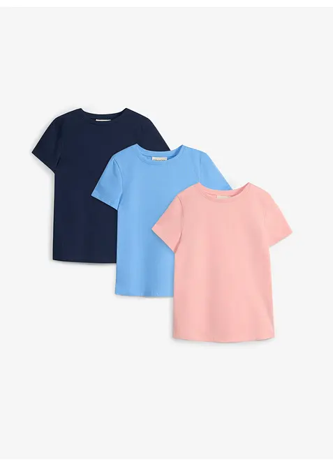 Lot de 3 T-shirts 100% coton, bonprix