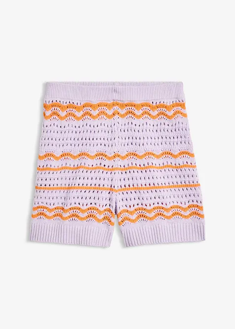 Short en maille a&eacute;rienne coton et lin, bonprix