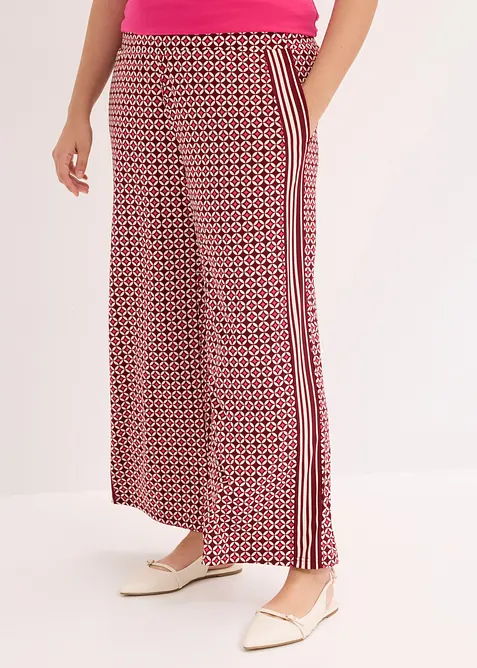 Pantalon en jersey au motif minimaliste, bonprix