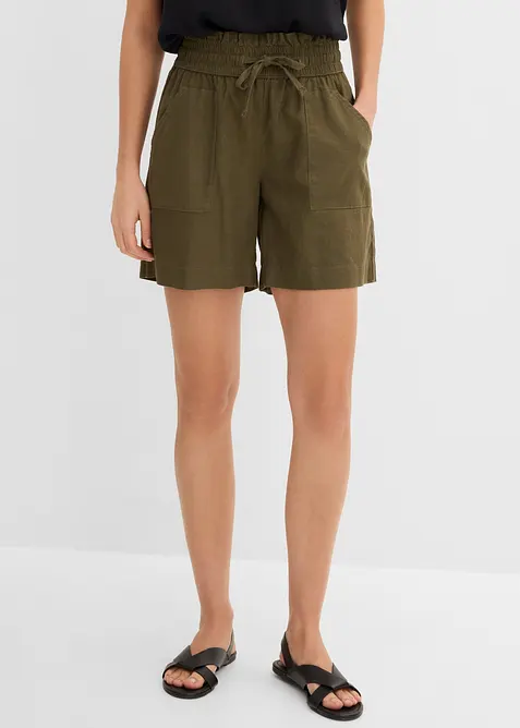Short en lin m&eacute;lang&eacute;, bonprix