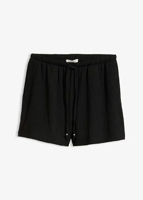 Short en cr&ecirc;pe textur&eacute; avec taille &eacute;lastiqu&eacute;e, bonprix