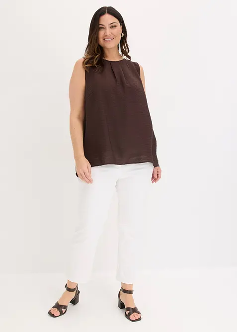 Top fluide sans manches en viscose m&eacute;lang&eacute;e, bonprix