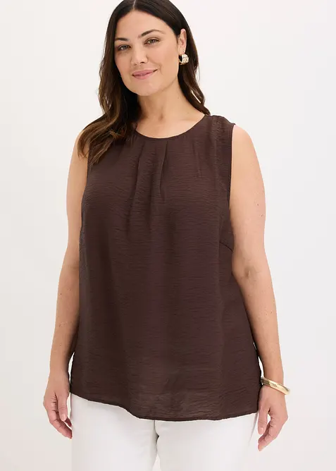 Top fluide sans manches en viscose m&eacute;lang&eacute;e, bonprix