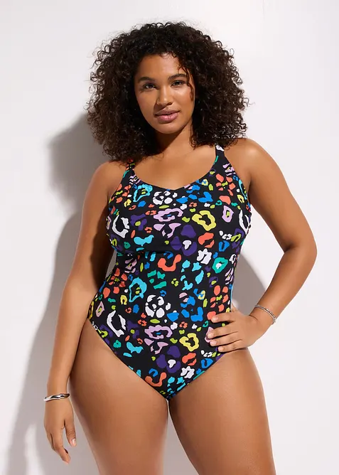 Maillot 1 pi&egrave;ce sculptant, maintien l&eacute;ger, bonprix