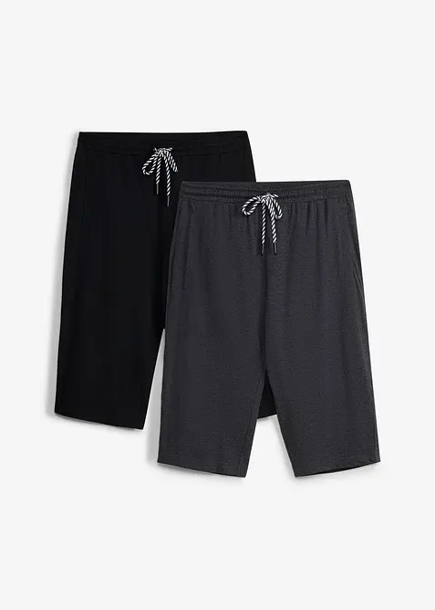 Jersey-Longshorts aus reiner Bio-Baumwolle (2er Pack), bonprix