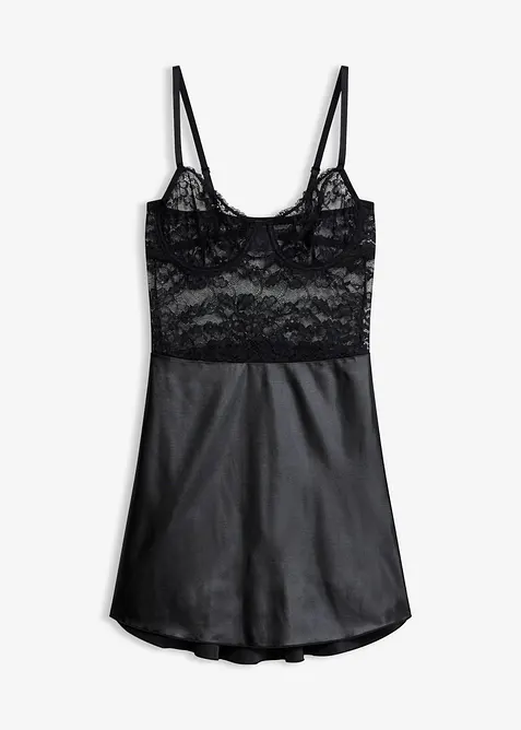 Robe  avec wet-look, bonprix