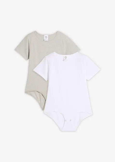 Body mit weicher Baumwolle (2er Pack), bonprix