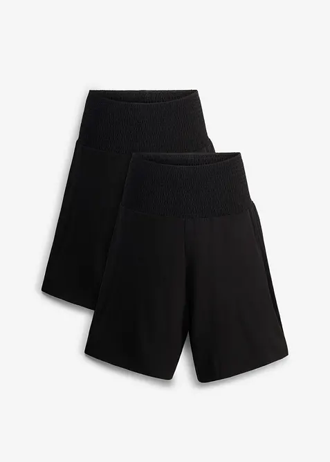 Leichte Jersey-Shorts f&uuml;r die Schwangerschaft und danach (2er Pack), bonprix
