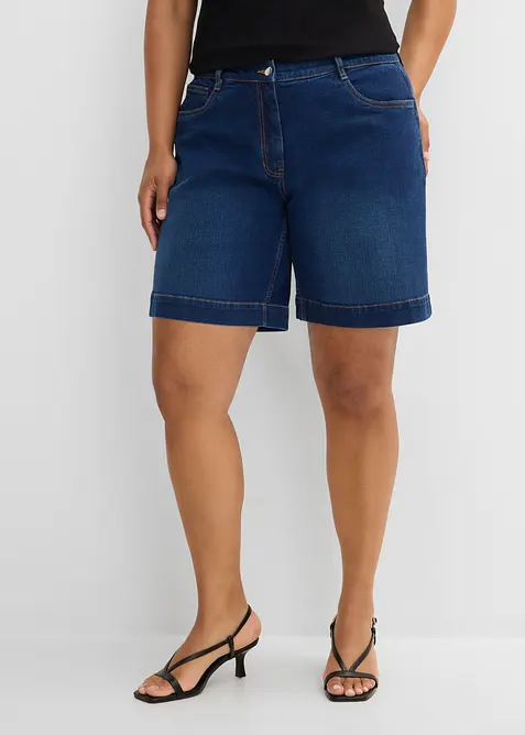 Bermuda en jean, taille mi-haute, bonprix
