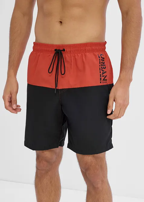 Short de bain motif color-block, bonprix