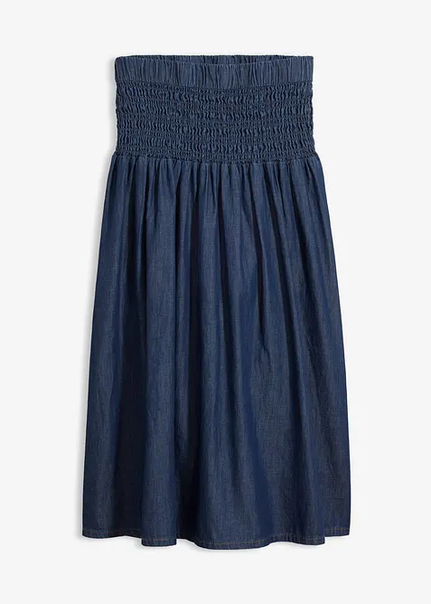Jeansrock Midi, Gummibund, bonprix