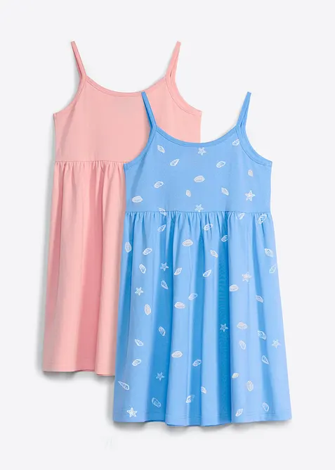 Lot de 2 robes en jersey 100% coton, bonprix