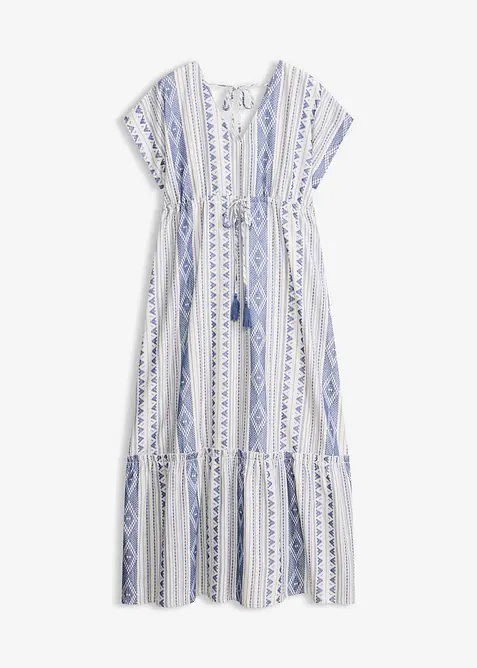 Robe midi en coton m&eacute;lang&eacute;, bonprix