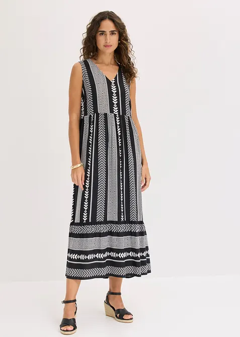 Maxikleid aus flie&szlig;ender Viskose, bonprix