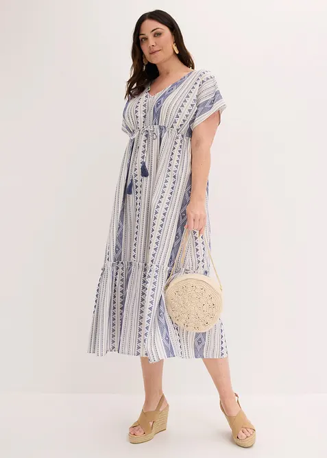 Midikleid aus Baumwoll-Mix, bonprix
