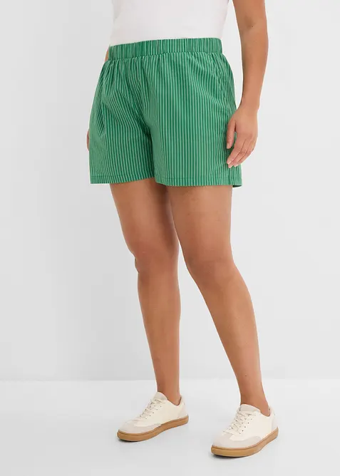 Short 100% coton avec taille &eacute;lastiqu&eacute;e, bonprix