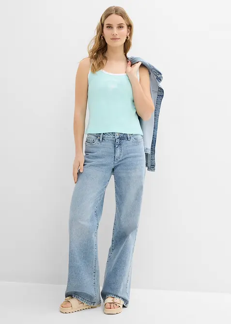 Top c&ocirc;tel&eacute; 100% coton, bonprix