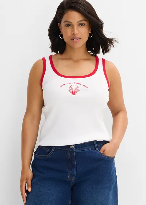 Top c&ocirc;tel&eacute; 100% coton, bonprix