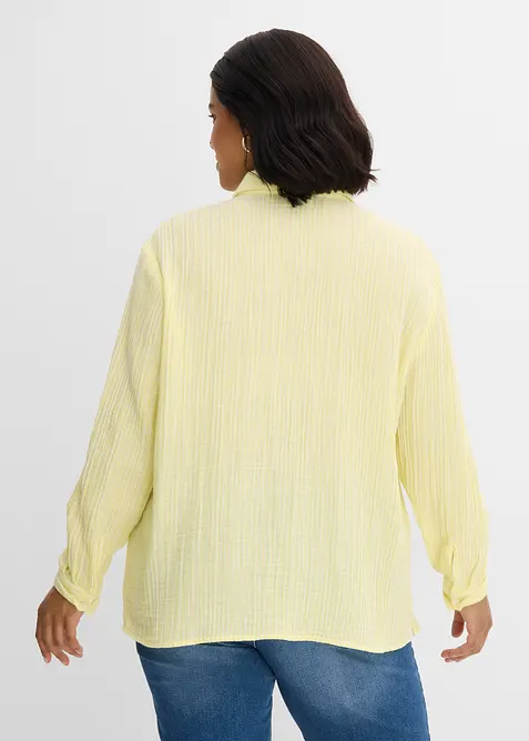 Hemdbluse aus luftigem Musselin, bonprix