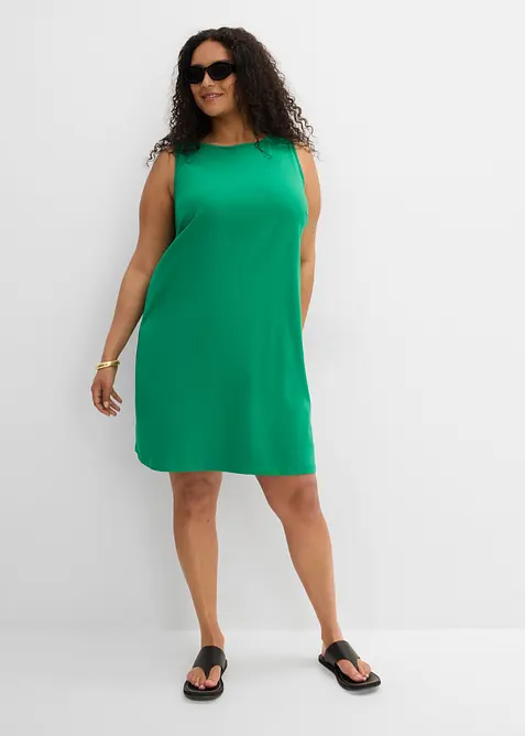 Jerseykleid aus elastischen Bio-Baumwoll-Mix, bonprix