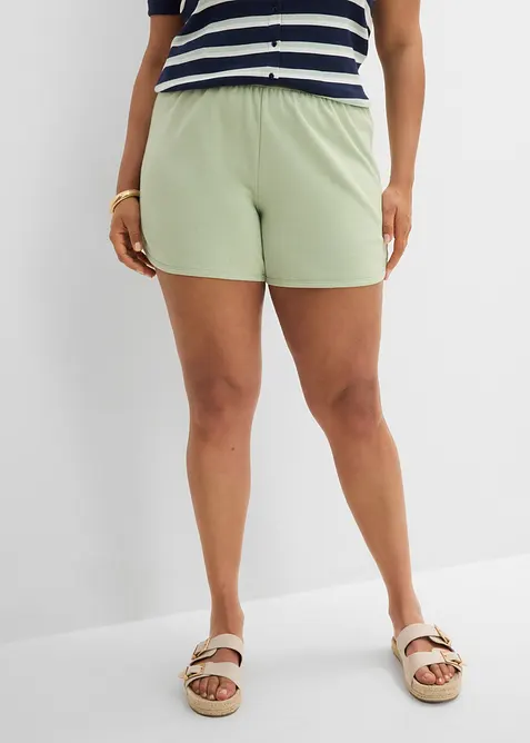 Short sweat &agrave; base arrondie, bonprix