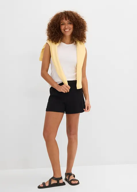 Sweat-Shorts mit abgerundetem Saum, bonprix