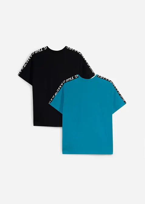 Lot de 2&nbsp;T-shirts 100% coton, bonprix