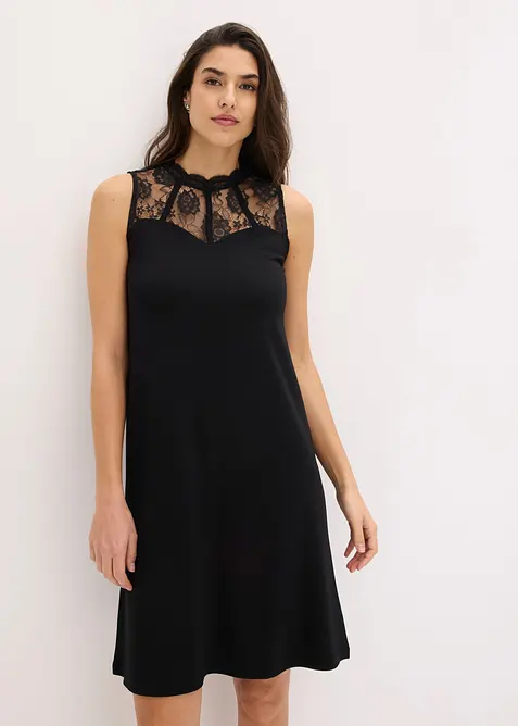 Jerseykleid mit Spitze, bonprix