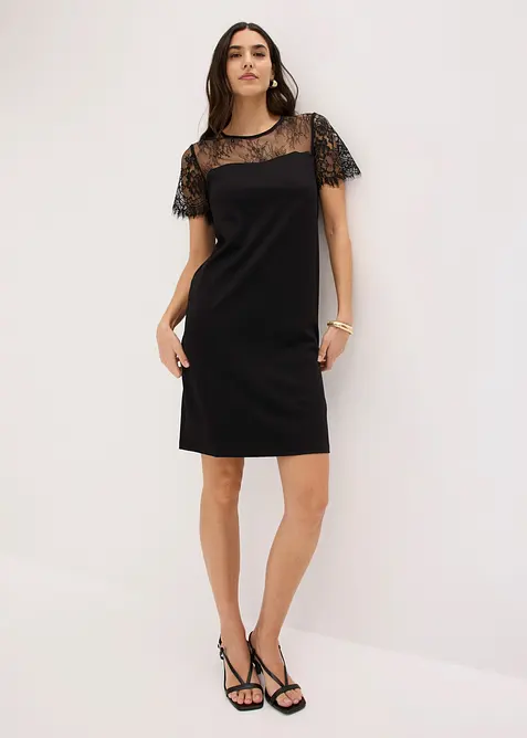 Jerseykleid mit Spitze, bonprix
