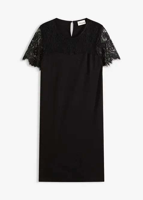 Jerseykleid mit Spitze, bonprix
