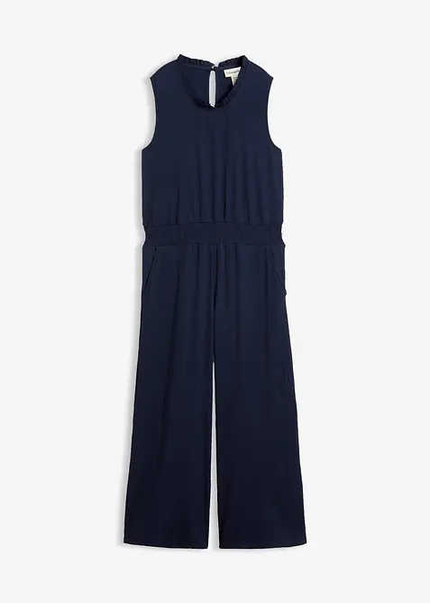 Jersey-Jumpsuit aus strukturiertem Cr&ecirc;pe, bonprix