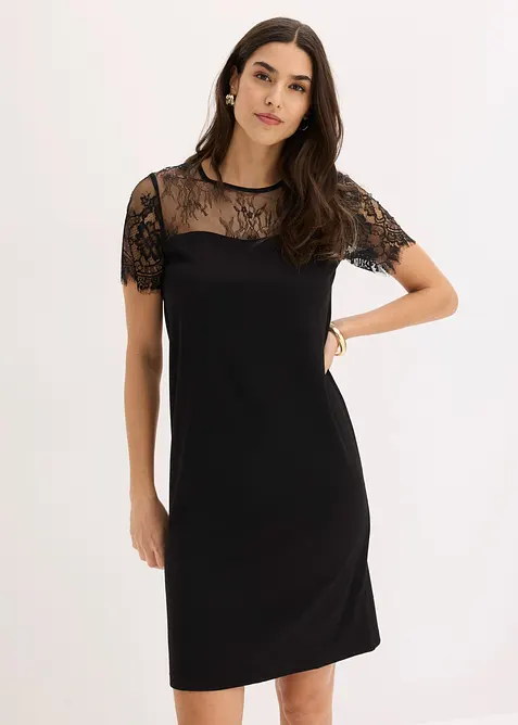 Jerseykleid mit Spitze, bonprix