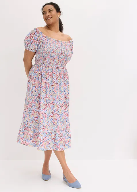 Jerseykleid mit Puff&auml;rmeln, bonprix