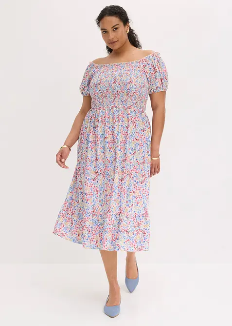 Jerseykleid mit Puff&auml;rmeln, bonprix