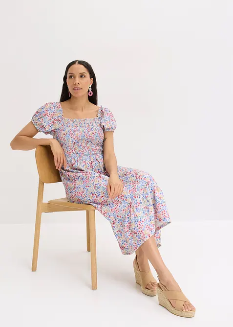Jerseykleid mit Puff&auml;rmeln, bonprix