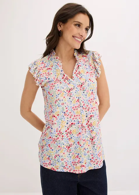 T-shirt doux en viscose m&eacute;lang&eacute;e, bonprix