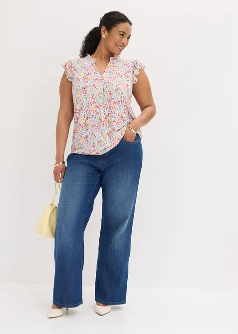 T-shirt doux en viscose m&eacute;lang&eacute;e, bonprix