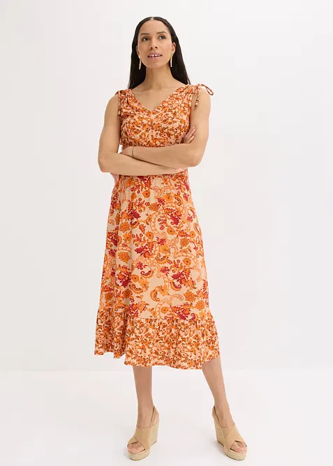 Jerseykleid aus flie&szlig;ender Viskose, bonprix