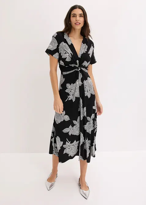 Jerseykleid mit Drapierung, bonprix