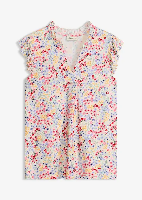 T-shirt doux en viscose m&eacute;lang&eacute;e, bonprix