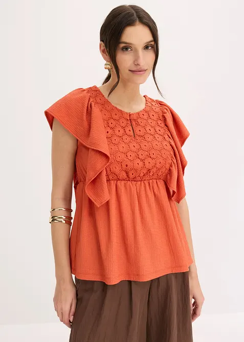 Blouse en cr&ecirc;pe textur&eacute;, bonprix
