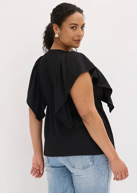 Shirtbluse aus strukturiertem Cr&ecirc;pe, bonprix